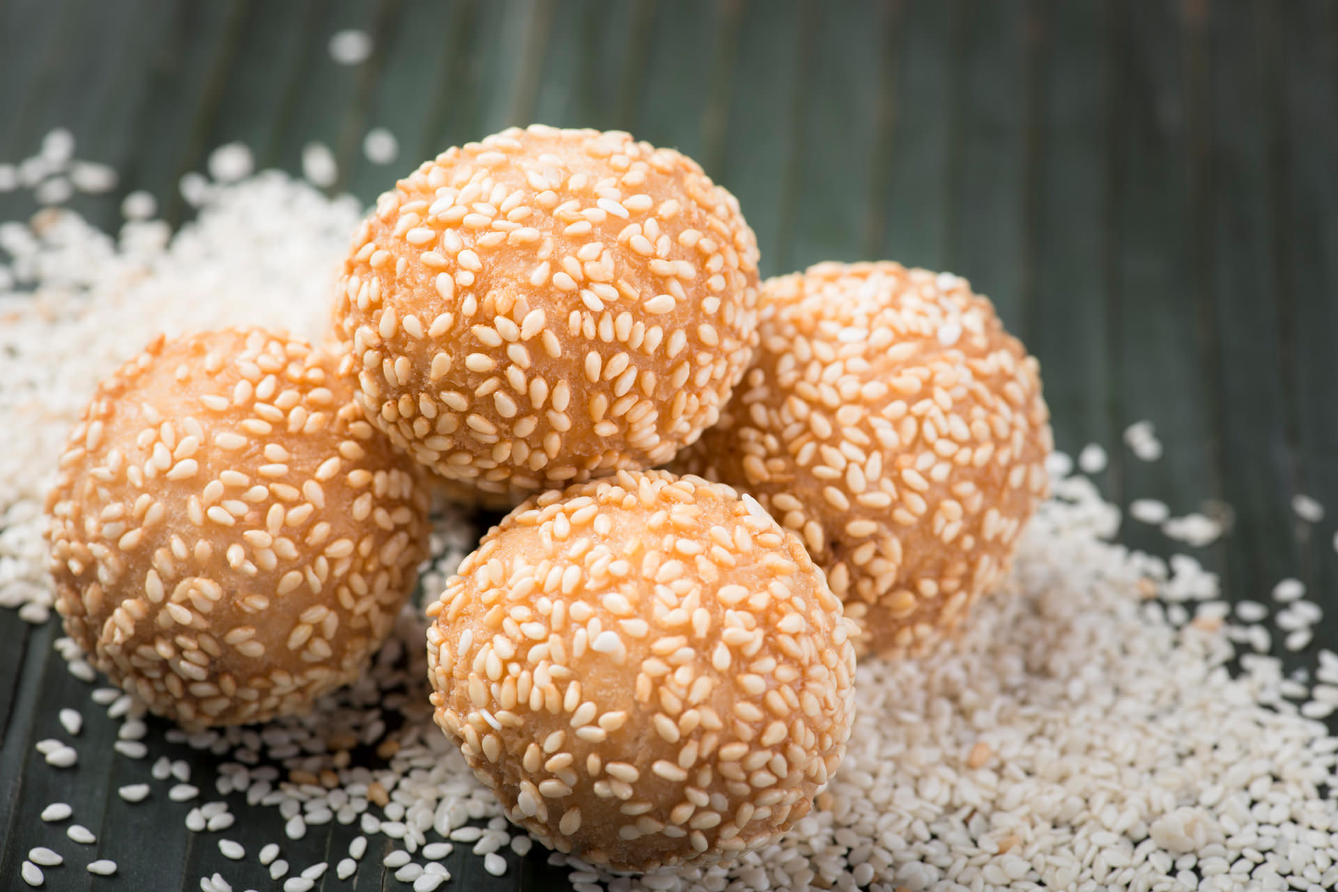Golden Fried Sesame Balls at Lee Chen Asian Bistro