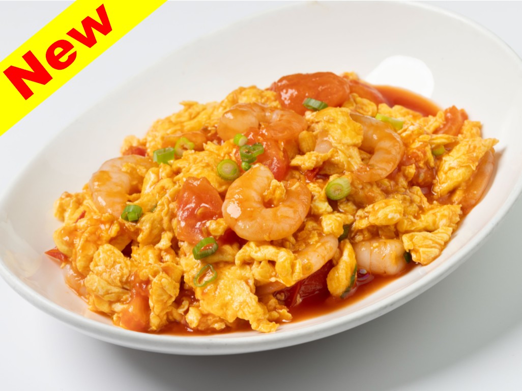 Scrambled Eggs w/Shrimps & Tomatoes at Lee Chen Asian Bistro