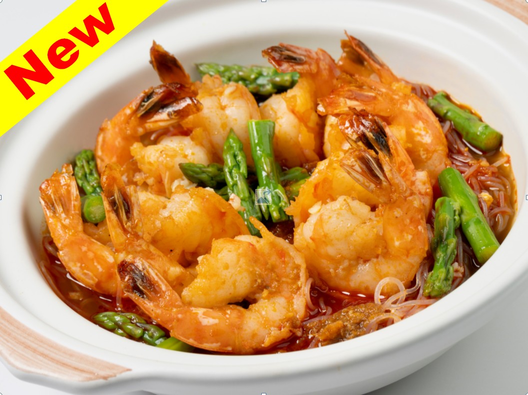 Shrimp & Asparagus w/ Vermicelli at Lee Chen Asian Bistro